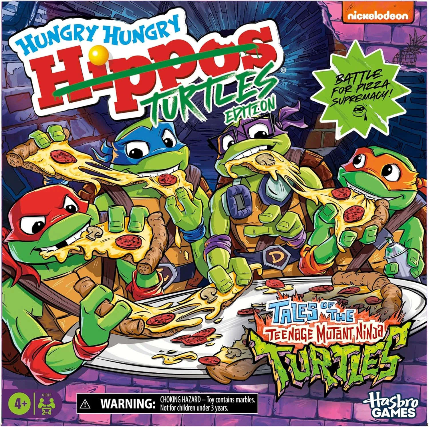 Hasbro Gaming Hungry Hungry Hippos Teenage Mutant Ninja Turtles Edition Board Ga