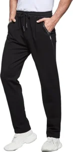 Hcss Mens Joggers Tracksuit Bottoms Slim Fit Zip Pockets Elasticated Waist