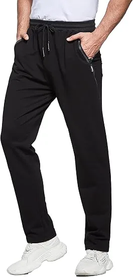 Hcss Mens Joggers Tracksuit Bottoms Slim Fit Zip Pockets Elasticated Waist