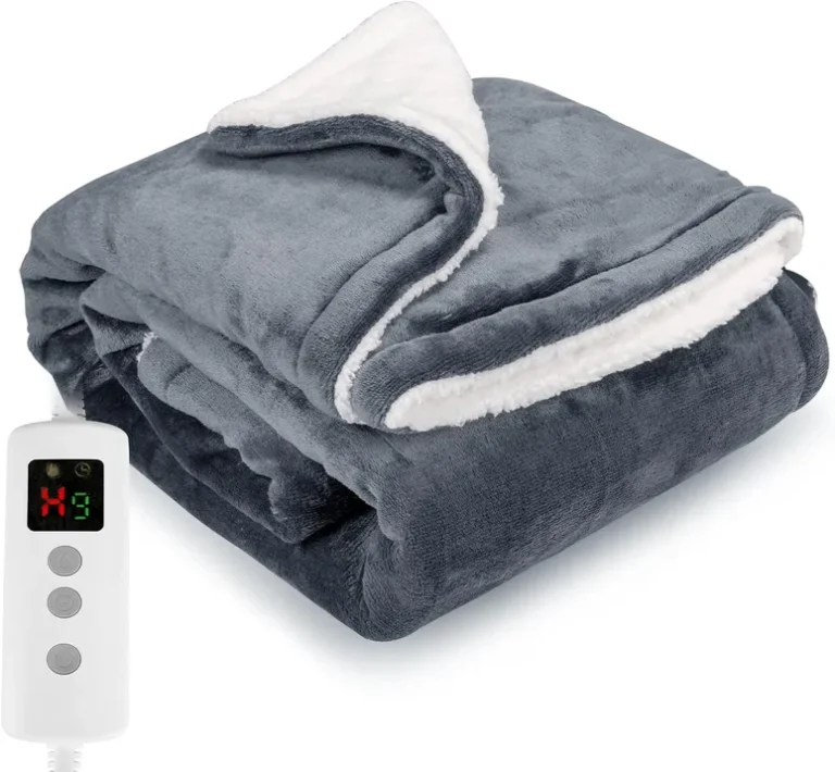 Heated Blanket Electric Throw 160x130cm Dark Grey Heating Blanket