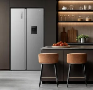 Hisense Pureflat 541l American Fridge Freezer Rs3p558nmid With Non Plumbed Water