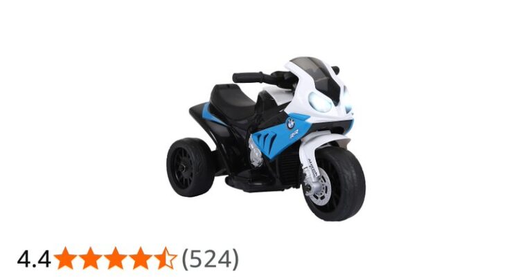 Homcom Electric Motorbike For Kids 6v Bmw S1000rr Licensed 3 Wheel Blue