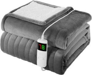 Homemate Electric Blanket Heated Throw 130x160cm 10 Levels 1 8h Timer