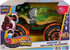 Hot Wheels Monster Trucks 1 15 Scale Rageasaur Rc Vehicle