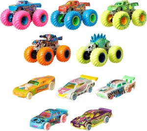 Hot Wheels Toy Monster Trucks Glow In The Dark Collection