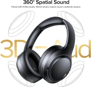 Hybrid Active Noise Cancelling Bluetooth 6 0 Headphones 120h Long Playtime 6 Enc
