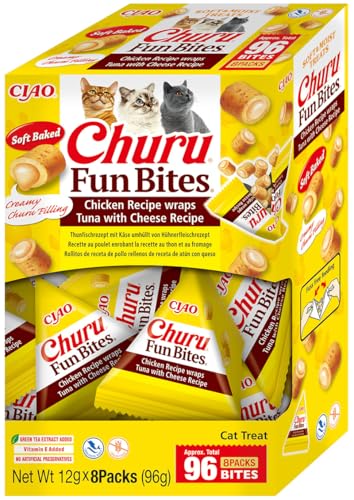 Inaba Churu Fun Bites Cat Treat Chicken And Tuna With Cheese 1 Pack 8 X 12g Soft