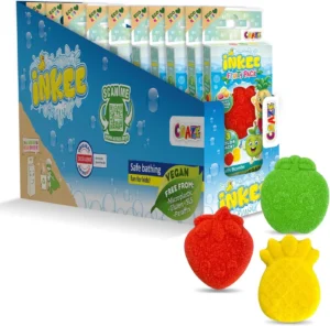 Inkee Fruity Mini Pack Of 30 Bath Bombs For Kids Age 3 Colourful Bubble Bath Fiz