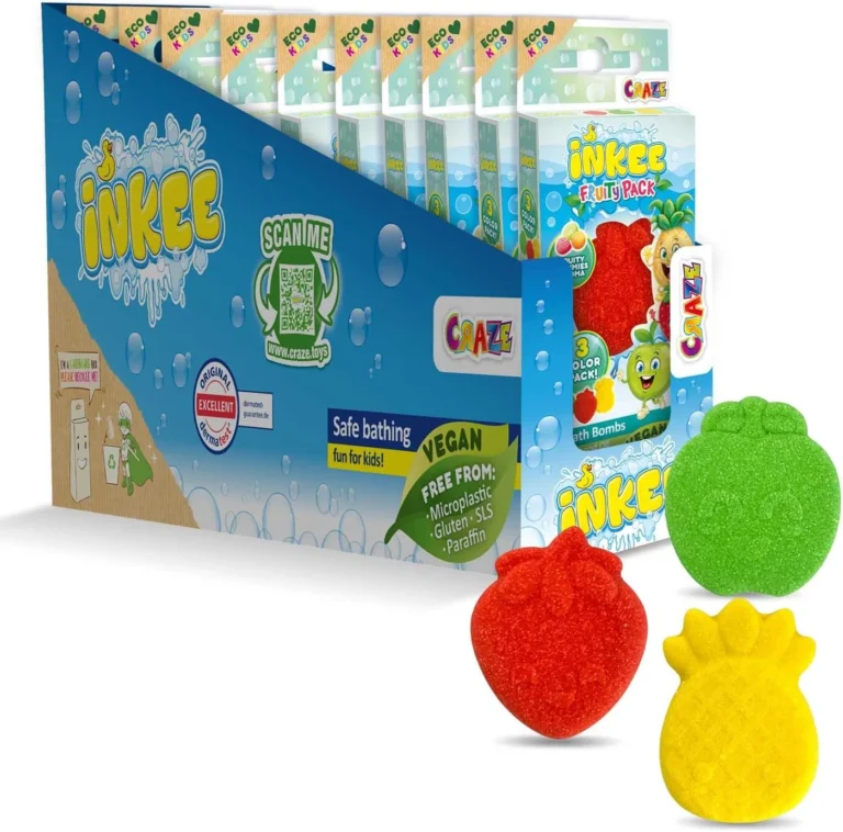 Inkee Fruity Mini Pack Of 30 Bath Bombs For Kids Age 3 Colourful Bubble Bath Fiz