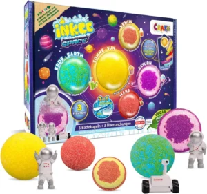 Inkee Space Kids Bath Bombs With Surprise Toys Solar System Planet Collection 5