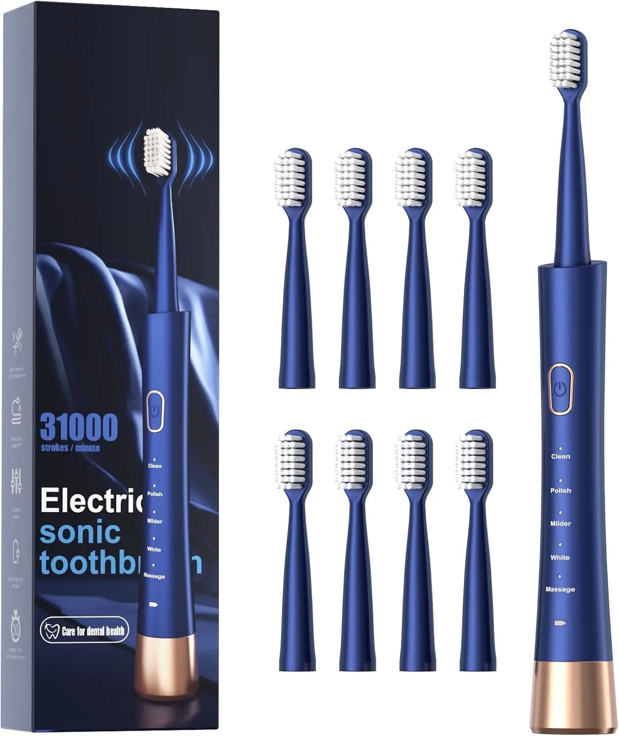 Ipx7 Waterproof Sonicare Electric Toothbrush 2 Hour Fast Charge With Intelligent