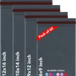 ISOUL 60 Mixed Size Mailing Bags, Self Seal Strong Waterproof Poly Plastic Envelopes for Parcels, Packaging, XS,Small, Medium, Large Mail, Shipping Delivery Bags