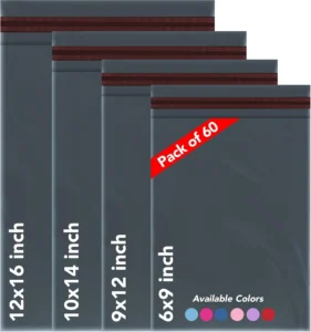 Isoul 60 Mixed Size Mailing Bags Self Seal Strong Waterproof Poly Plastic Envelo