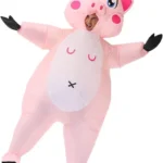 JASHKE Inflatable Pig Costume Super Pig Costume Pink Costume Adult Inflatable Halloween Costumes Fancy Dress for Adult