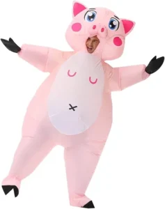 Jashke Inflatable Pig Costume Super Pig Costume Pink Costume Adult Inflatable Ha