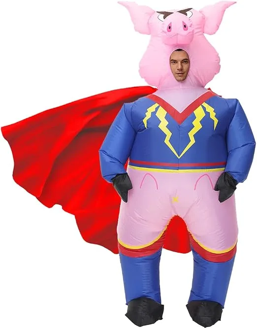 Jashke Inflatable Pig Costume Super Pig Costume Pink Costume Adult Inflatable Ha