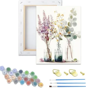 Jiqinsiye Adult Paint By Number Kits With Frame Landscape Painting Kits On Canva