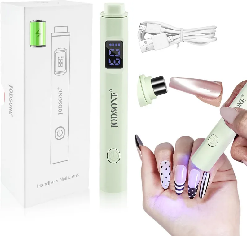 Jodsone Mini Nail Lamp With Magnet Lcd Display Rechargeable Portable U V Led Nai