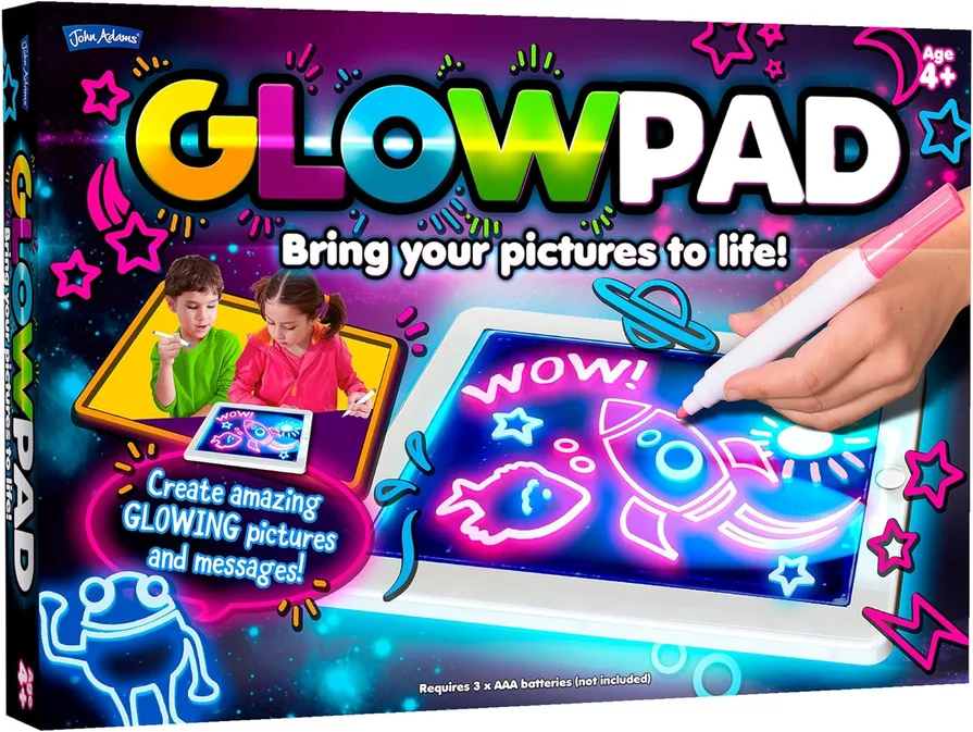 John Adams Glowpad Light Up Drawing Pad Mess Free Arts And Crafts For Kids Desig