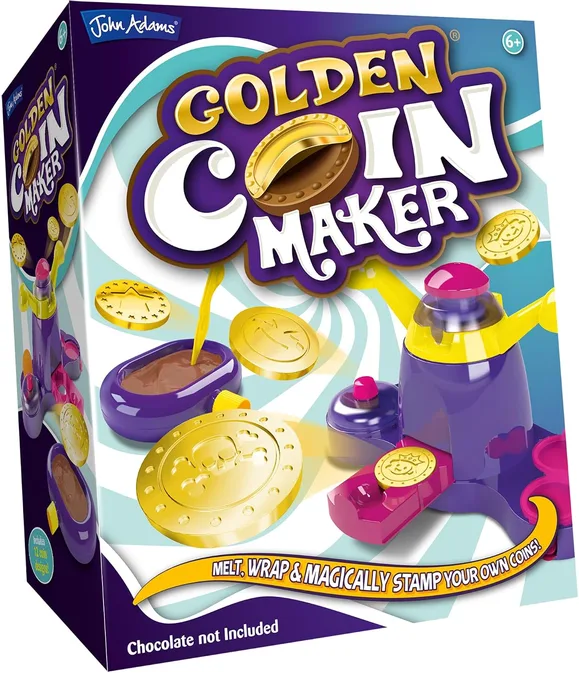John Adams Golden Coin Maker Melt Wrap And Stamp Your Own Golden Chocolate Coins