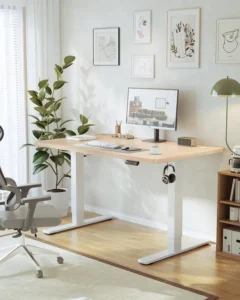 Jummico 120x60cm Electric Standing Desk With USB Charging Height Adjustable Desk
