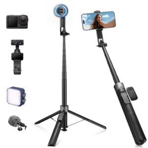 K And F Concept 180cm 72 Selfie Stick For Iphone Phone Tripod Black
