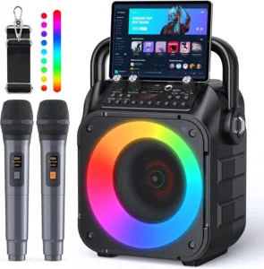 Karaoke Machine With Two Wireless Microphones Portable Karaoke Machine For Adult