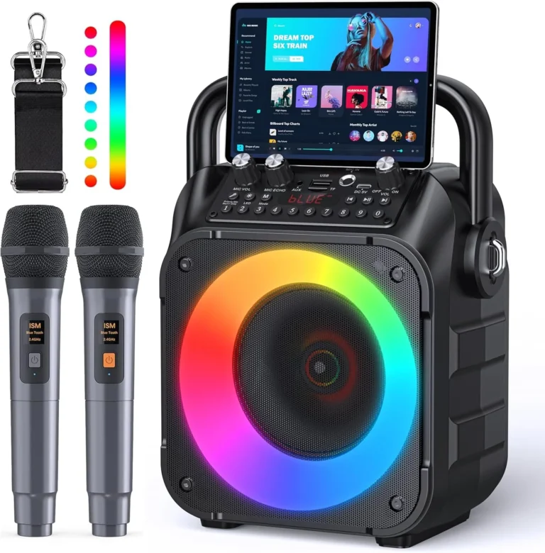 Karaoke Machine With Two Wireless Microphones Portable Karaoke Machine For Adult