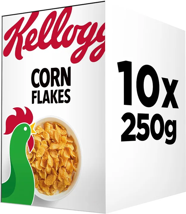 Kellogg S Corn Flakes Breakfast Cereal 10 X 250g