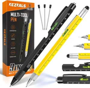Kezkals Gifts For Men 2pack 9 In 1 Multi Tool Pen Set