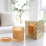 LA Jolie Muse Pumpkin Chai Scented Candles for Home, Natural Soy Wax 40 Hrs