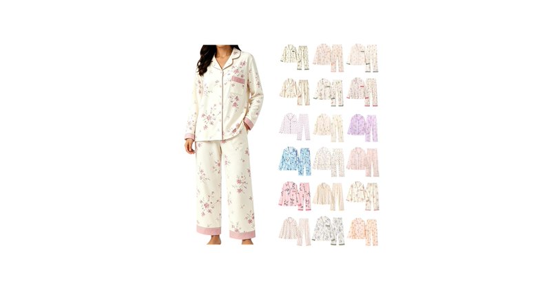 Ladies Fluffy Pyjamas Ladies Pyjamas Floral Print Button Down Pjs