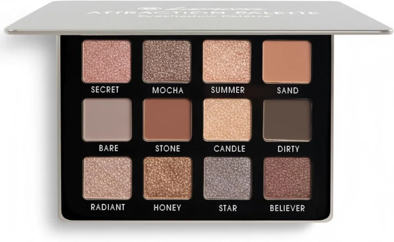 Lamora Attraction Eyeshadow Palette Soft Warm Brown Shimmer Matte Shades