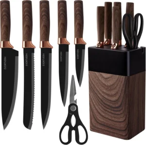 Lapelux Knife Set 6 Piece Kitchen Knife Set Kitchen Knives With Block