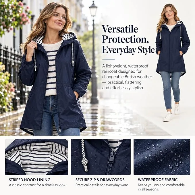 Lcyu Raincoat Women Waterproof Puffer Jackets Women Ladies Waterproof Coats With