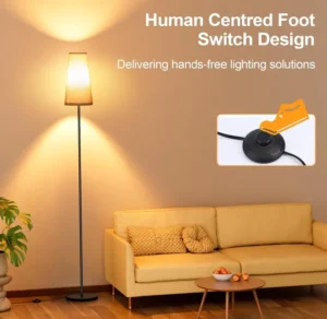Led Floor Lamp 67 Modern Standing Tall Lamp 9w Bulb Black