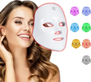 Led Mask Light Therapy 7 In 1 Colored Facial Skin Care Mask For Home Use Portabl