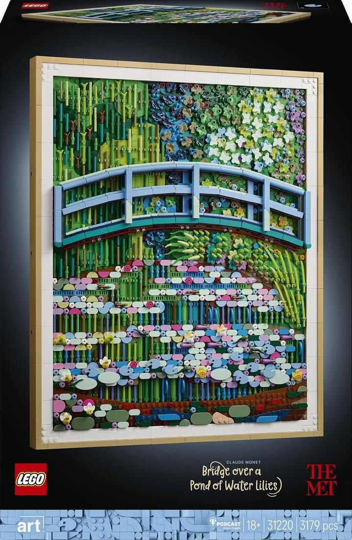 LEGO Art Claude Monet Bridge Over A Pond Of Water Lilies 31220