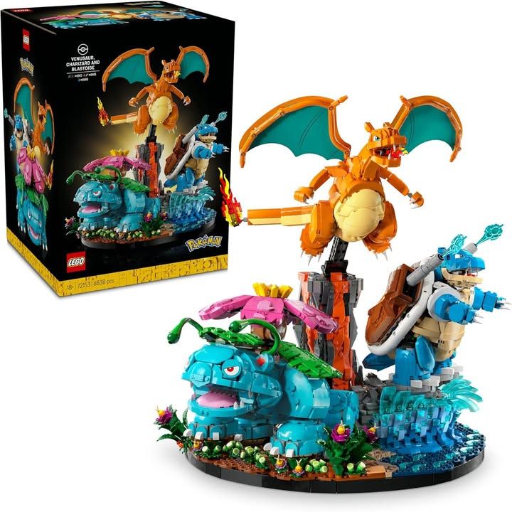 LEGO Pokemon Venusaur Charizard And Blastoise 72153