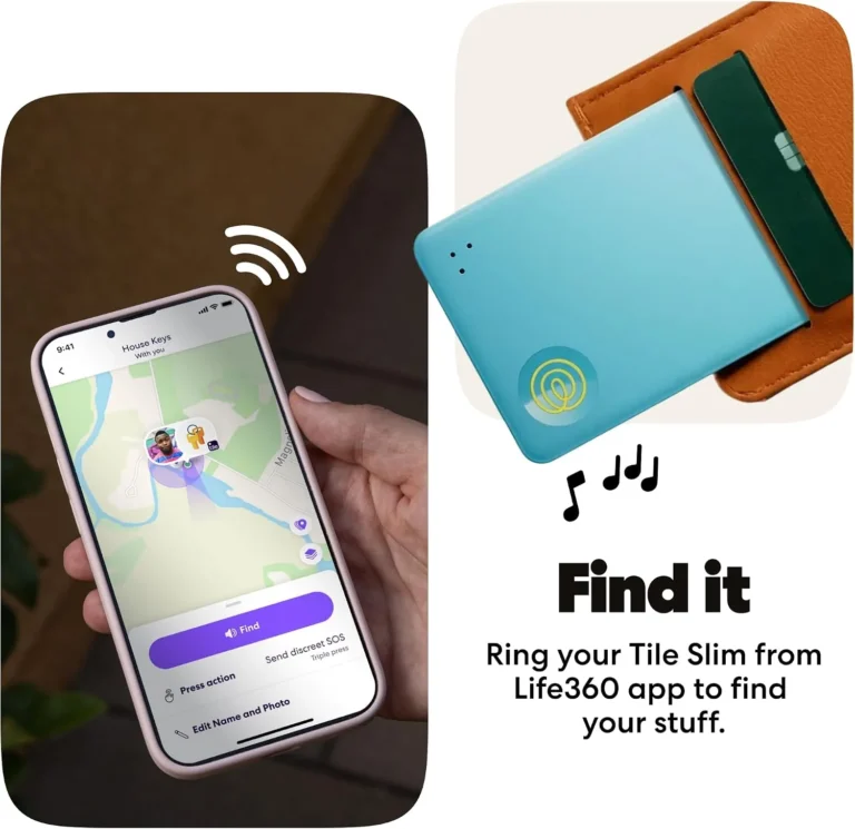 Life360 Tile Slim Wallet Finder Bluetooth Tracker And Item Locator For Luggage T