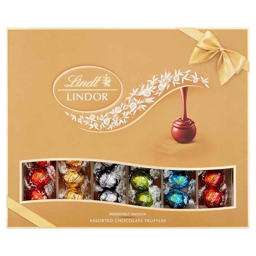 Lindt LINDOR Assorted Chocolate Truffles Gift Box 525g