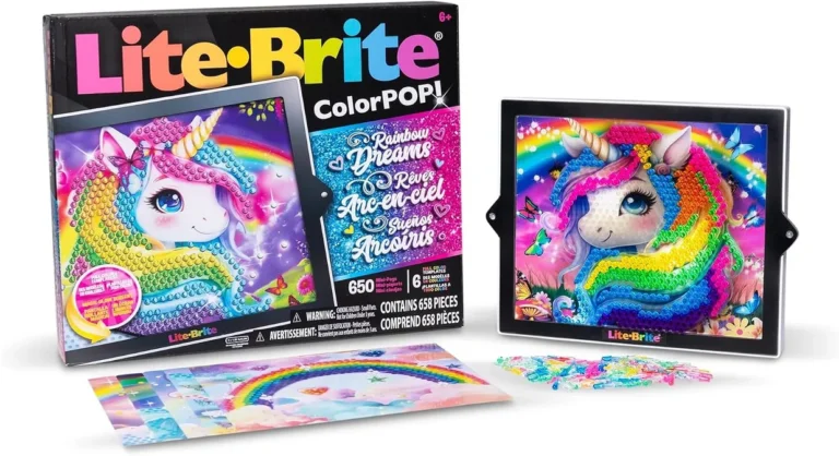 Lite Brite Basic Fun Colour Pop Rainbow Dreams Light Up Creative Toy With 6 Temp