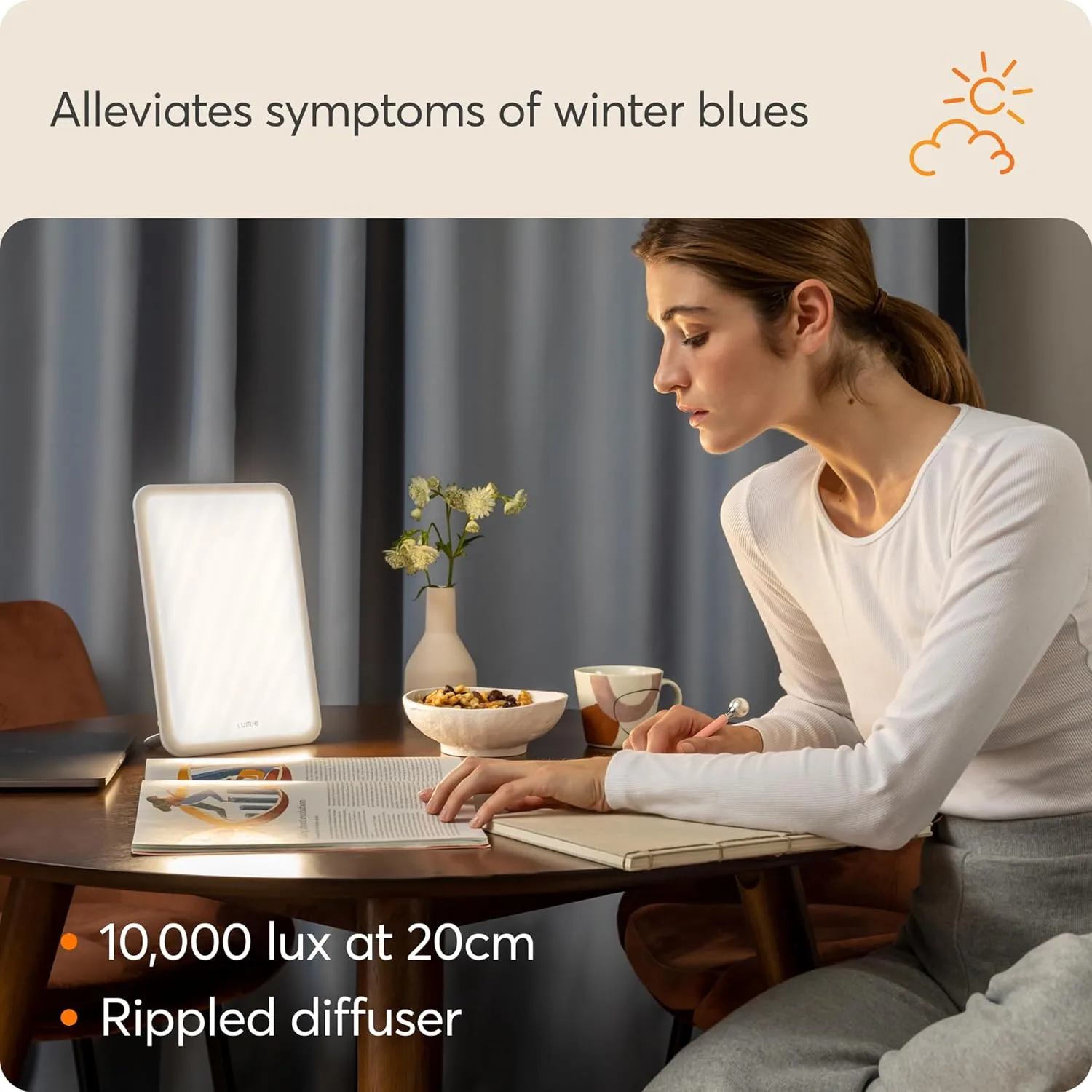 Lumie Vitamin L Slim Sad Light Therapy Box White