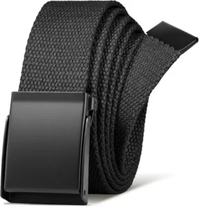 Lxmy Belts For Men Golf Belts For Men UK Mens Work Belt No Hole Canvas Belt