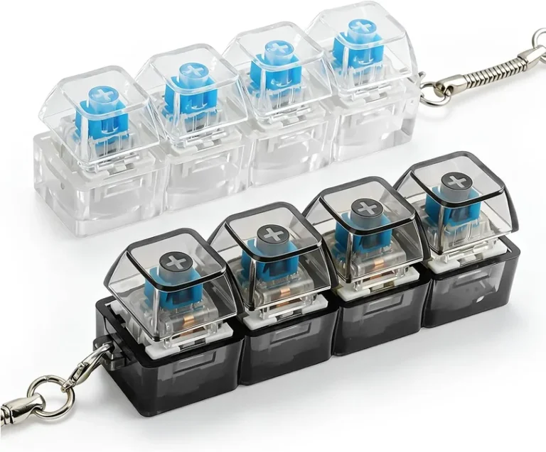 Maigelite Keyboard Fidget Toy Clicky Sound 2 Pack Clear Clicker Fidget Toy