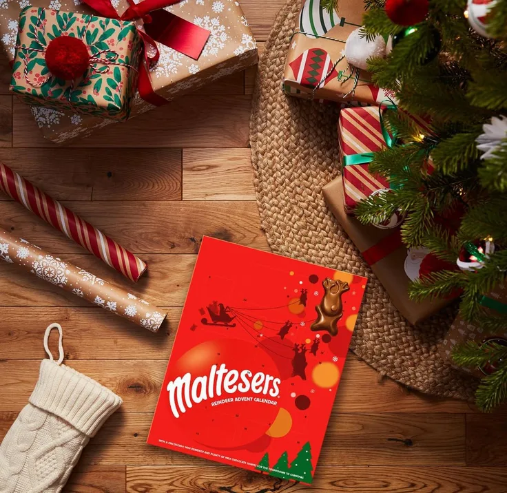 Maltesers Honeycomb Milk Chocolate Advent Calendar Christmas Gift Box 108g