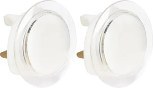 Masterplug Soft Glow Led Night Light Plug In Set Of Two 60mm Clear Pack Of 2 Gl1