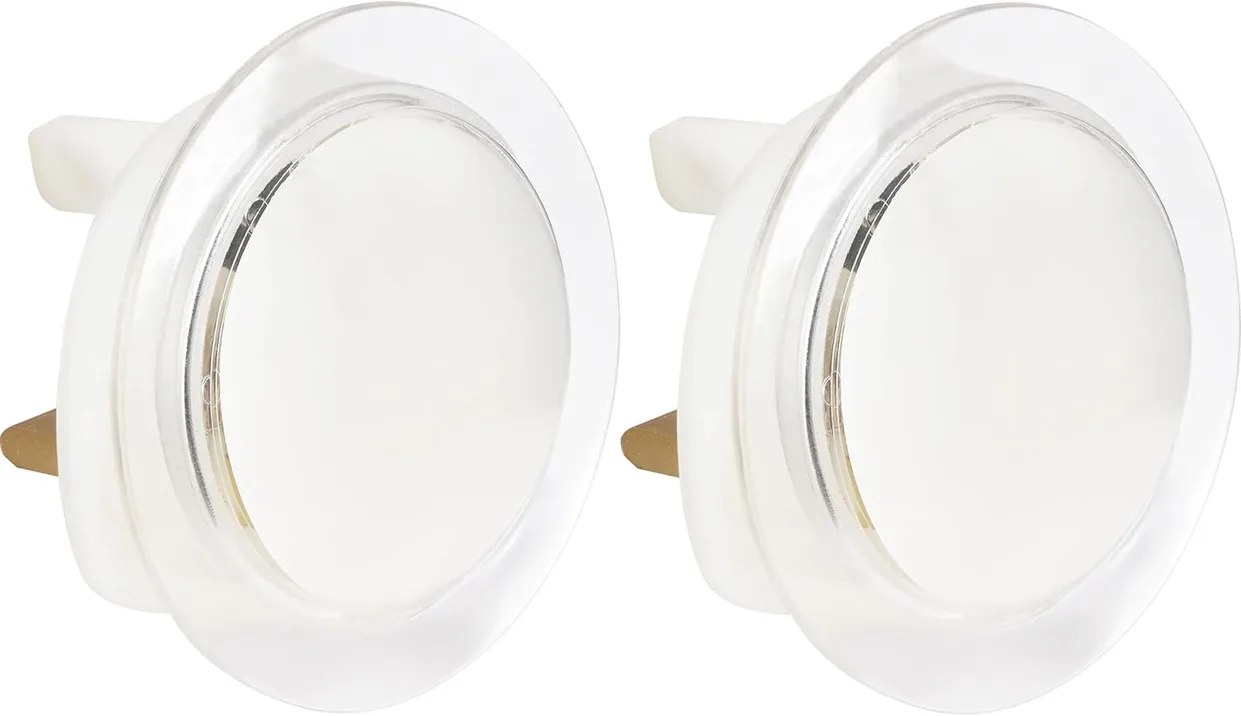 Masterplug Soft Glow Led Night Light Plug In Set Of Two 60mm Clear Pack Of 2 Gl1