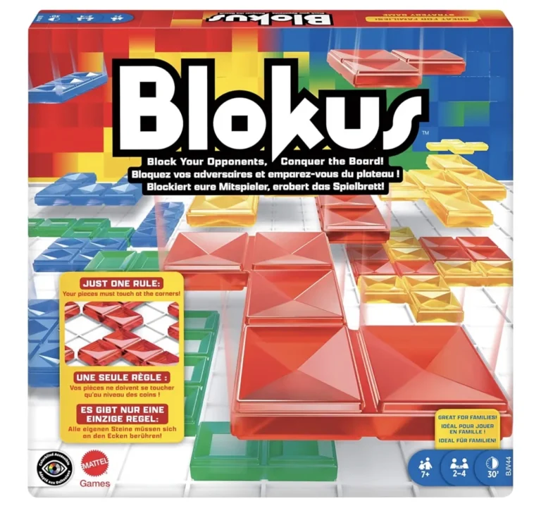 Mattel Games Blokus Strategy Board Game For Kids And Families With Color Blind A