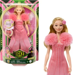 Mattel Wicked Singing Glinda Fashion Doll And Accessories